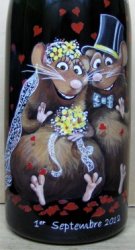 Bouteille humoristique mariage